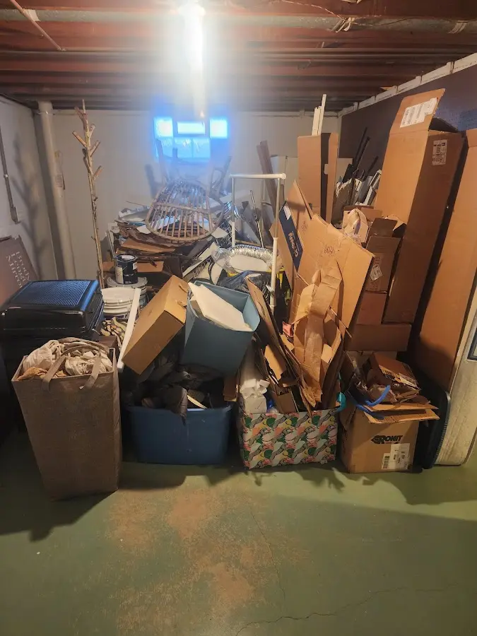 Roll-off dumpster container at job site for 4 Yard Dumpster Rental in Schaghticoke